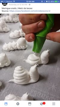 Snail/Caterpillar Meringues