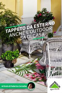 Se pensi ancora che il tappeto non sia un complemento da esterno, è arrivato il momento di cambiare idea. Oggi, infatti, materiali appositamente studiati e detergenti efficaci ci concedono questo lusso che sa di casa anche outdoor. E ci sono tantissimi modi per utilizzarlo, ad esempio per aggiungere colore, dare un tocco chic o giocare con le fantasie. Non solo in terrazzo o in giardino, ma anche per un romantico pic-nic. Scopri tutti i nostri consigli nell’articolo del Magazine.