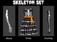 Sims 4 | Skeleton Set #SegerSims CAS clothing fullbody dress gloves socks accessory costume halloween base game recolor female adult