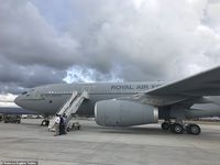 12/5/2018 - William and Kate touched down at RAF Akrotiri on the government's Voyager aircraft, which is used by the Royal Family
