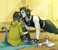 Homestuck -------- Artist: http://mabychan.tumblr.com/post/56276343316/i-think-theyre-really-cute-together