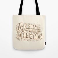 Buy MERRY CHRISTMAS RETRO VINTAGE FLORAL TYPOGRAPHY Tote Bag by CanisArtStudio. Worldwide shipping available at Society6.com. Just one of millions of high quality products available.