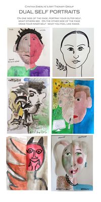 Dual Self Portraits in Art Therapy