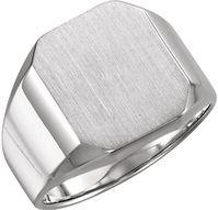 Men’s Brushed Satin Signet Ring, Continuum Sterling Silver. #ring #jewelry #SterlingSilver