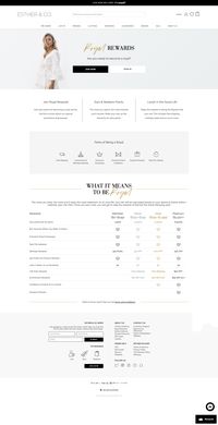 ESTHER's new and improved Royal Rewards page is clean, sleek, and elegant.