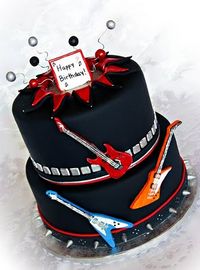 Fan de musique ? Le gateau anniversaire musique Rock'N'Roll ! Rock music cake #birthdayboy