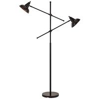 Canterbury Dark Bronze Metal 2-Light Adjustable Floor Lamp #mylampsplus #lampsplus #darkbronze #adjustable #floorlamp