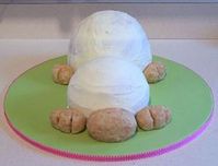 crumb coated puppy cake