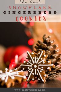 These gorgeous snowflake gingerbread cookies are soft, chewy and perfectly spiced! They're definitely the most quintessential Christmas treat!