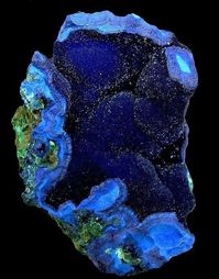 Piece of night sky: Azurite with Malachite