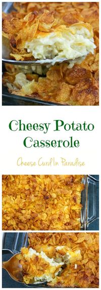 Cheesy Potato Casserole. Warm, melty, hearty, and the perfect crown pleasing side for any occasion.