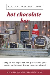 Look for a way to treat employees or coworkers? Try a hot chocolate bar - the perfect option for a mid-day snack! Blogger Laura Yoder shares how she put hers together and multiple ways to use it, plus ideas for charitable giving, thanks to your new hot chocolate bar. #GiveBack #DIY