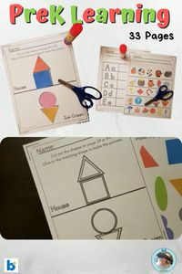Are you needing some Prek Activities? With this worksheet set your students will trace, match, cut and paste letters, numbers and shapes. Great for homework, centers and bell ringers. Also helpful for pre-kindergarten just learning their letters, numbers and shapes! Have fun with the shapes crafts!