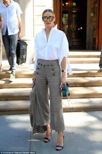 So chic: Style star Olivia Palermo also made an appearance at the show, which took place at The Frick Collection on the Upper East Side - September 12, 2016 #ss17 #nyfw