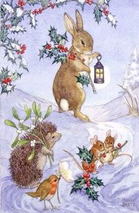 • Molly Brett (English, 1902-1990) illustrator and author of children’s books. ‘Getting ready for Christmas’ 🎄