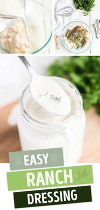 Looking for a delicious homemade ranch dressing recipe? This is the BEST recipe made with buttermilk - and it's easy too! #easyrecipes #diprecipes