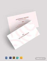 Professionally Designed/ Written Free Hair and Fashion Business Card Template Template - Easily Download, Edit & Print in Illustrator (ai), MS Word (doc), Pages (pages), Photoshop (psd), Publisher (pub)