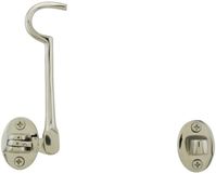 Renovators Supply Nickel Polished Solid Brass Swivel Pivot Style Cabin Eyelet Latches 4 Inches Long Heavy Hardware Lock Hooks for Cabinet Window Kitchen Sliding Or Barn Doors with Mounting Screws - - AmazonSmile
