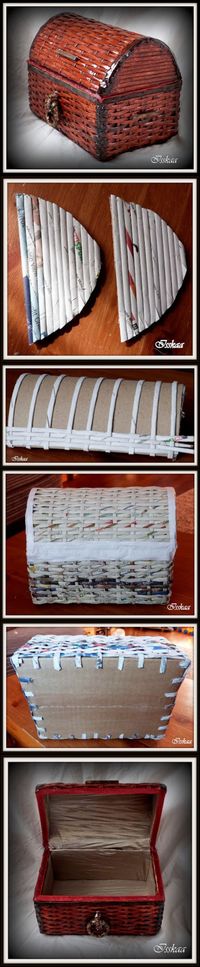 How to DIY Coffer Use Paper Wicker -