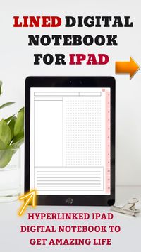 Digital Notebook for Students | Digital iPad | Digital Journal | Digital Stickers | Vertical This Digital Notebook has a minimalist design which gives you the freedom to organize your notes exactly as you like. #goodnotes #digitalnotebook