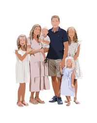 Excited to share this item from my #etsy shop: Custom Minimalist FACELESS portraits/ Digital File/ custom portrait/ gift Ideas/ housewarming gifts/ family portraits