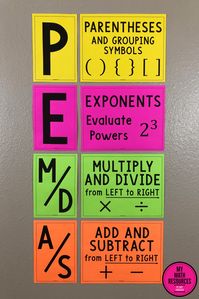 My Math Resources - PEMDAS Order of Operations Poster, Bulletin Board & Anchor Chart