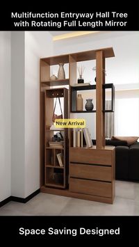 360° FREE ROTATION - Wardrobe with hanging rod is perfect to store longer clothes and dresses. 360° rotation makes it easier to get and store. SPACE SAVING ORGANIZER - This mobile dressing mirror features open stoage shelf and hooks and 3 drawers for storing hats, bags, scarves, umbrellas, shoes, etc.