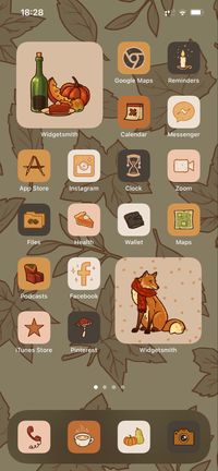 Free App Icons with Fall Aesthetic for iPhone & Android 🍂🍁🍃