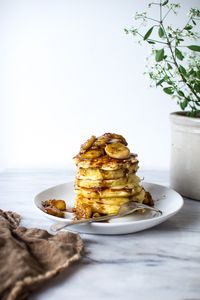 Walnut and Bananas Foster Pancakes