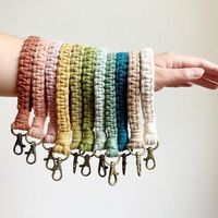 Kristi Knots on Instagram: “And now for something completely different: I'm launching macrame wristlet keychains on my Etsy! I rounded up all the macrame cord colors…”