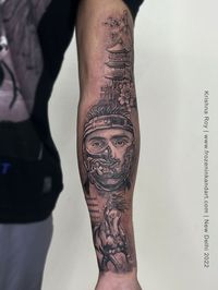 Black and Grey Realistic Portrait tattoo