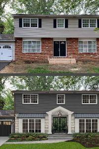Painting your home’s exterior can definitely feel like a big commitment; however, with the right paint, it’s a game changer for curb appeal. We’ve found 21 painted houses to get you inspired to grab a paint brush! As you will see in these home transformations, the end result can be absolutely spectacular. We created this list for those on the fence to nudge you in the “pro paint your brick, siding, and stucco” direction and to give you some color ideas that will make you glad you did.