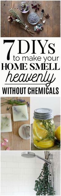 7 All-Natural Ways to Make Your Home Smell Amazing | 7 DIYs you can make to freshen the air of your home and make your home smell heavenly without any chemicals! These non-toxic air fresheners are fun and simple to make! #DIY #allnatural #naturalremedies