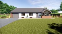 The Broad Oak is a deceptively roomy three bedroom bungalow design which also offers two en-suite bathrooms and plenty of reception space, as well as an integral garage. The living room and kitchen / diner are both well proportioned, and easily accessible via the main entrance hall, which links through to the bedrooms. Rear access is provided via the Utility room, with a further side door into the kitchen.