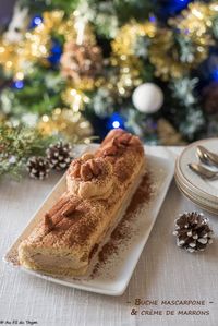 Buche crème de marrons et mascarpone