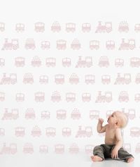 cenefa infantil de locomotoras y vagones para decorar el dormitorio de tus hijos,se puede poner en la pared o sobre cualquier otra superficie, ya que es autoadhesivo. Cada vagón y locomotora son independientes, por lo que se pueden colocar seguidos o salpicarlos por la habitación creando la combinación que más te guste y crear un wallpaper a tu gusto!
