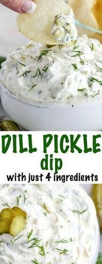 #food #appetizers #dillpickledip #delicious Dill Pickle Dip is one of those recipes that you simply have to try! It comes together easily and entices you to have a little more, then a little more.
