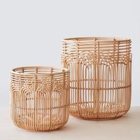 Mid-Century Rattan Storage Baskets | Light Rattan Baskets – The Citizenry