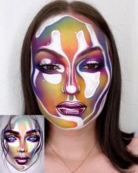 @milk1422 posted on their Instagram profile: “#artistmilk1422 👑 ⭐️🖤🔥🌈✨ #artist @cakedbykelsey ✨The makeup is perfect ! Fantastic !! ⚡️💎✨💗✨thank…”