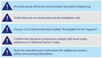 Ceiling Fan Install Safety Rules