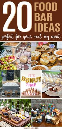 One trend that we've fallen in love with lately is the food bar. Check out these 20 fun food bar ideas that'll be perfect for your next big event.