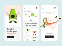 Healthy Food - Mobile App with Illustrations by Outcrowd on Dribbble