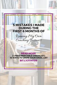 5 mistakes i made when i was a new entrepreneur running my coaching business small business tips