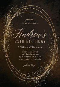 Gold Texture - Birthday Invitation #invitations #printable #diy #template #birthday #party