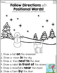 Follow Directions with Positional Words