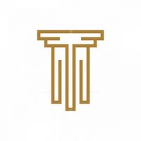 logo Letter T, M and Pillar. suitable for law and legal services