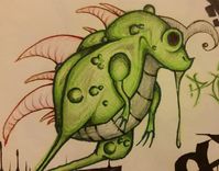Dylan on Instagram: “Old frog character I did. #art #artwork #frog #ribbit #character #drawing #illustration #froggy”