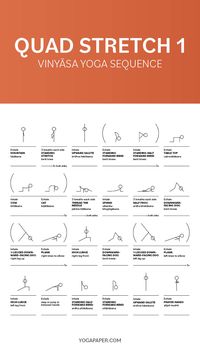 This yoga sequence focuses on opening the front of your thigh and hips. This can be helpful for those who are tight in this area, such as runners or cyclists. This flow is designed to both strengthen and stretch your quadriceps, as well as your psoas muscle. This vinyasa flow series is the perfect practice for both strength and flexibility. This sequence focuses on connecting each movement to create a flow, or a seamless transition from one gesture to the next.
