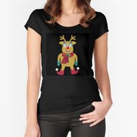 "Cute and funny cartoon Merry Christmas reindeer gifts for reindeer and Christmas lovers " T-shirt for Sale by haRexia | Redbubble | cute t-shirts - reindeers t-shirts - reindeer t-shirts