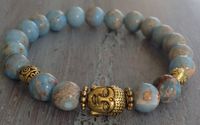 The stone of October : Jasper. Buddha Bracelet Boho Chic Beaded Bracelet Jasper by indietiez